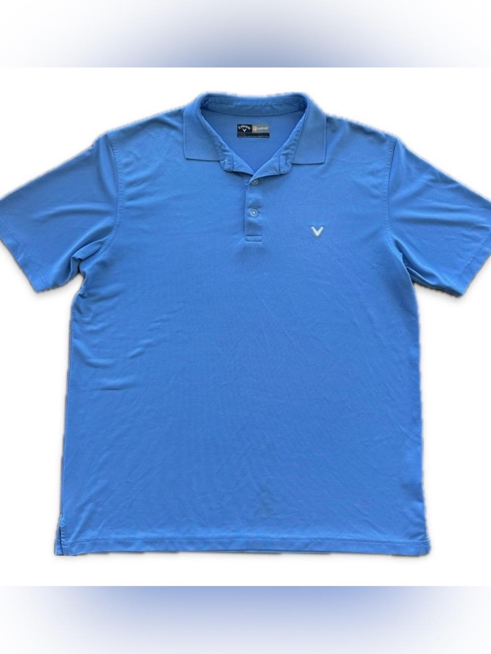 Callaway Light Blue Opti-Dri Short-Sleeve Golf Polo